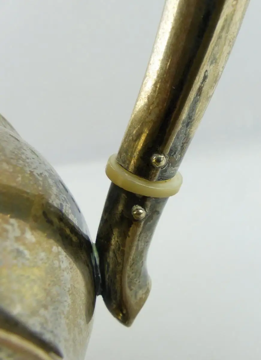 Alte Teekanne / Kanne in 835 (Ag) Silber, Dresdner Hofmuster Gebrüder Kühn e1399 3