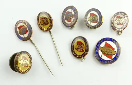 8 verschiedene SED Parteiabzeichen DDR e11391