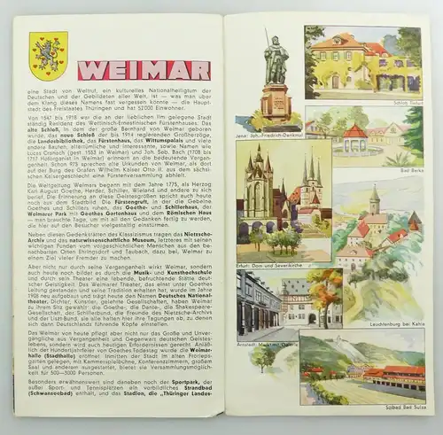 e9593 Alte Shell Stadtkarte Nummer 71 Weimar