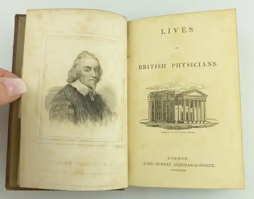 e11415 Original altes Buch 1830 auf englisch Lives of British Physicians London