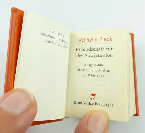 Minibuch : Wilhelm Pieck,Freundschaft mit der Sowjetunion,Dietz  Berlin 81 /r598