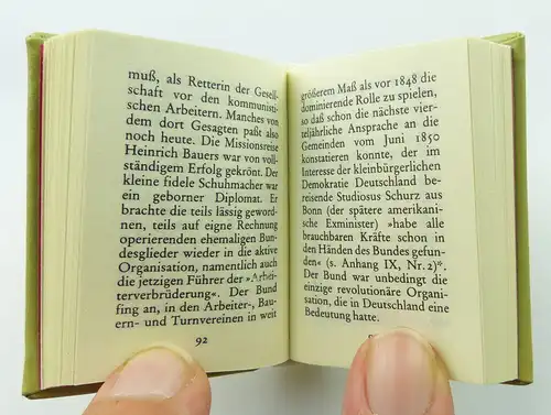 Minibuch : Zur Geschichte des Bundes der Kommunisten Dietz Berlin 1988 /r628