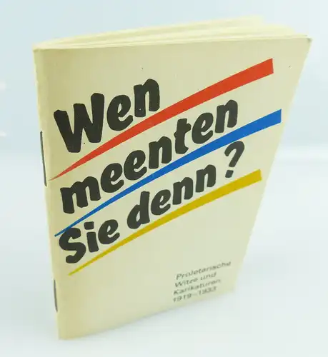 Minibuch: kleines Heft "Wen meenten Sie denn?" proletarische Witze e206