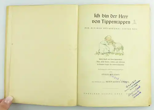 e11468 Kinderbuch der Herr von Tippentappen Paula Walendy 1943