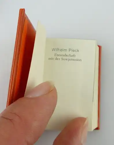 Minibuch: Wilhelm Pieck / Freundschaft mit der Sowjetunion  / r073