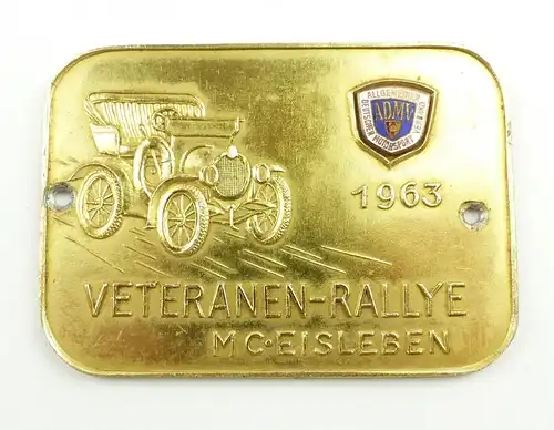 e11579 Original alte Medaille Veteranen Rallye MC Eisleben 1963 goldfarben
