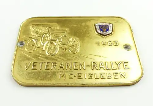 e11579 Original alte Medaille Veteranen Rallye MC Eisleben 1963 goldfarben