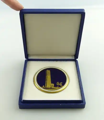 e11565 Porzellan Medaille Gedenkstätte Sachsenhausen Weimarer Porzellan
