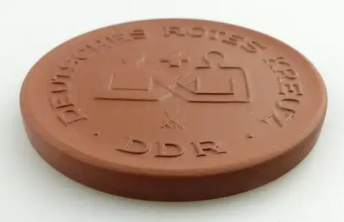 e11560 Böttger Steinzeug Medaille DRK William Harvey Entdecker Blutkreislauf DDR