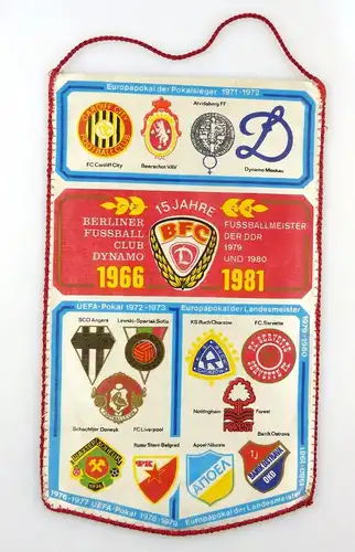 #e8100 Original alter Wimpel Europapokal der Pokalsieger 1971-72 15 Jahre BFC