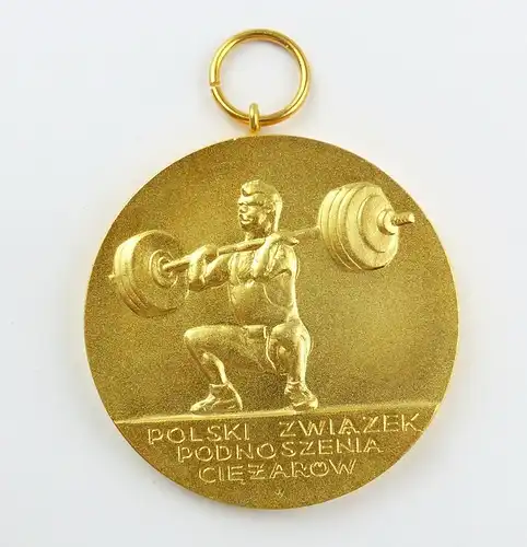 #e8024 Medaille: Polski Zwiazek Podnoszenia ciezarow Gewichteheben