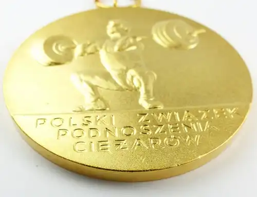 #e8024 Medaille: Polski Zwiazek Podnoszenia ciezarow Gewichteheben