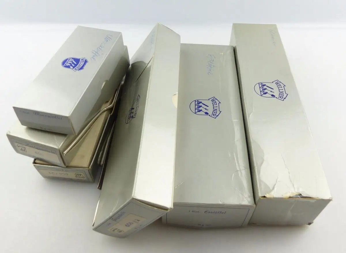 #e5198 40 teiliges Wellner Besteck in 90er Silberauflage 11