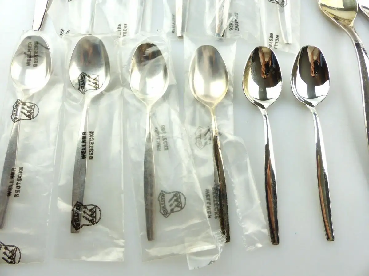 #e5198 40 teiliges Wellner Besteck in 90er Silberauflage 4