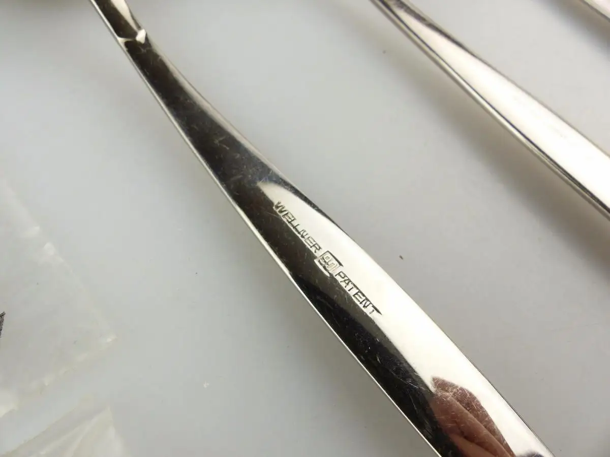 #e5198 40 teiliges Wellner Besteck in 90er Silberauflage 9