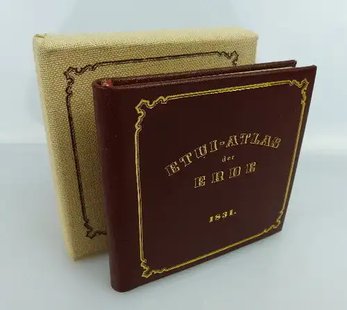 Minibuch: Etui - Atlas der Erde 1831 VEB Hinstorff Verlag Berlin bu0444