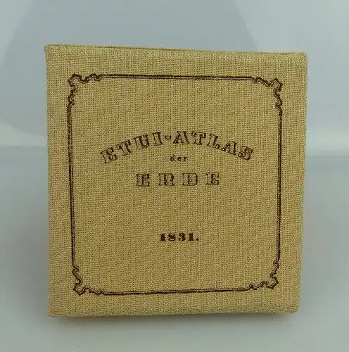 Minibuch: Etui - Atlas der Erde 1831 VEB Hinstorff Verlag Berlin bu0444