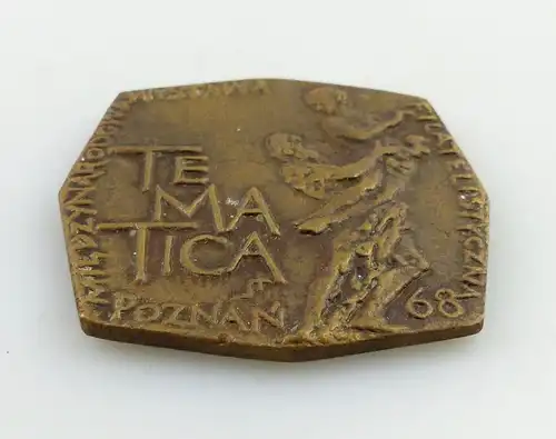 e11834 Alte polnische Medaille von 1968 Bronze Poznan