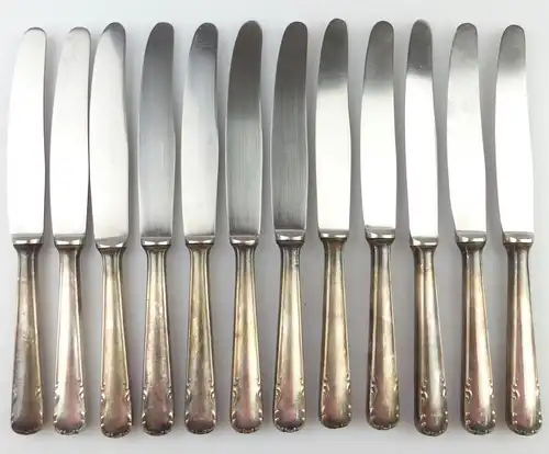 e11816 12 Messer mit versilberten Griffen 90er Auflage