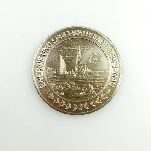 e11855 Original alte Medaille Energie und Spreewaldstadt Lübbenau