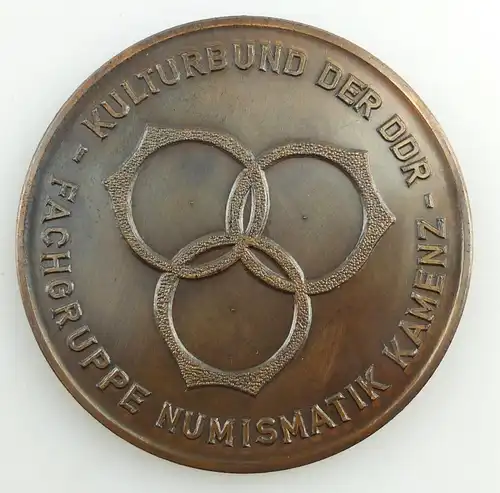 e11854 Lessing Medaille Kulturbund der DDR Fachgruppe Numismatik Kamenz