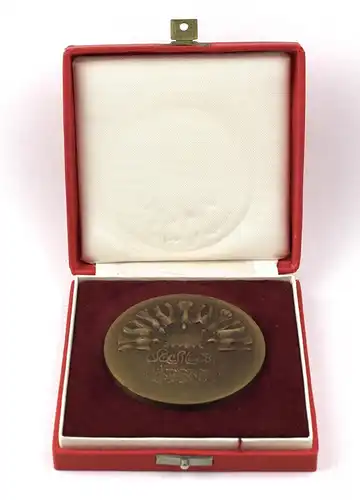 e11884 Original alte Bronzemedaille Bratislava Briefmarkenausstellung in OVP