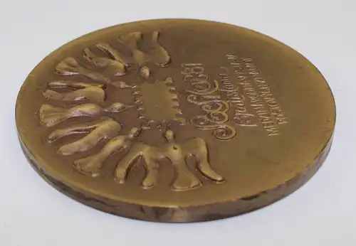 e11884 Original alte Bronzemedaille Bratislava Briefmarkenausstellung in OVP