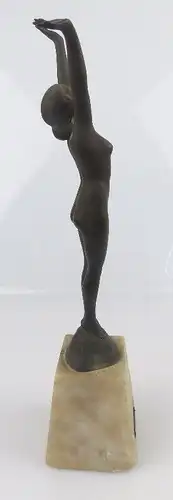 alte Jugendstil Bronze zum Andenken weiblicher Akt unsigniert (so091)