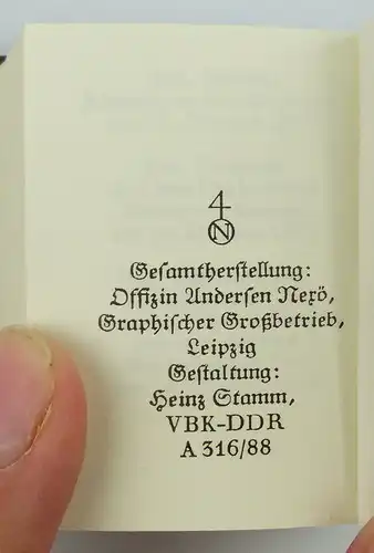 seltenes Minibuch im Etui mit Heft: 175 Jahre Völkerschlacht bei Leipzig