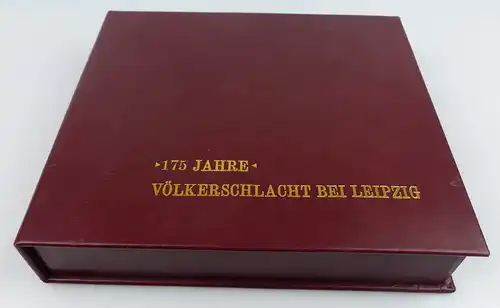 seltenes Minibuch im Etui mit Heft: 175 Jahre Völkerschlacht bei Leipzig