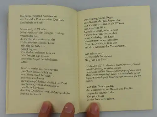 seltenes Minibuch im Etui mit Heft: 175 Jahre Völkerschlacht bei Leipzig
