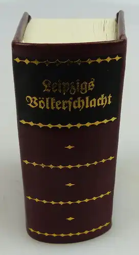 seltenes Minibuch im Etui mit Heft: 175 Jahre Völkerschlacht bei Leipzig