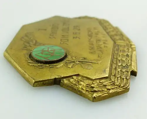e11929 Original alte Medaille Prag 1923 Sport wohl Senioren Schwimmen