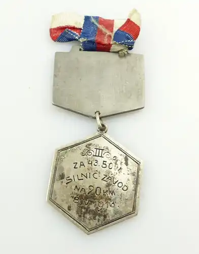 e11924 Alte Siegermedaille von 1913 aus Tschechien