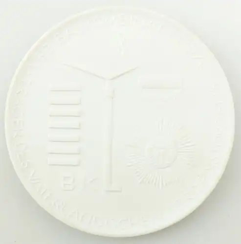 e11983 Meissen Porzellan Medaille DDR VEB Baukombinat Leipzig in OVP