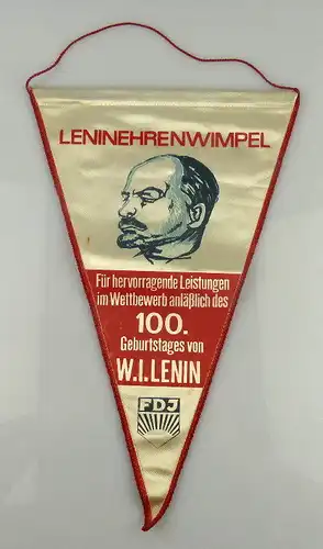 Wimpel: Leninehrenwimpel 100. Geburtstag von W.I. Lenin FDJ Technisch, Orden1933