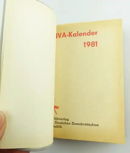 #e5924 Kleiner Taschenkalender der Nationalen Volksarmee NVA Militärverlag 1981