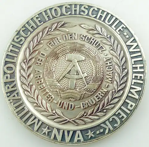 e12049 Original alte Medaille Militärpolitische Hochschule Wilhelm Pieck NVA OVP