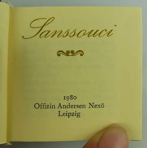 Minibuch: Sanssouci 1980 Offizin Andersen Nexö Buch1602