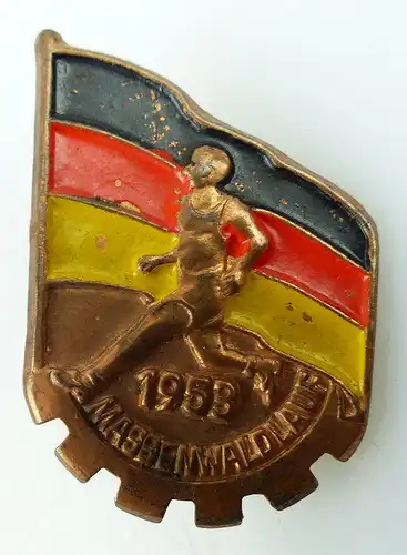 Abzeichen: 1953 Massenwaldlauf, bronzefarben, Orden1013