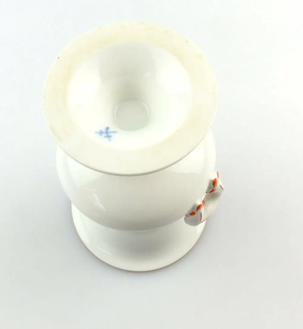 #e3952 Meissen Porzellan Blumenvase Vase Henkelvase 1. Wahl Höhe ca. 13 cm 5