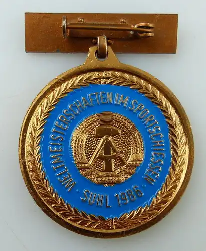 Medaille: Weltmeisterschaftenim Sportschiessen Suhl 1986 Bronzer GST031