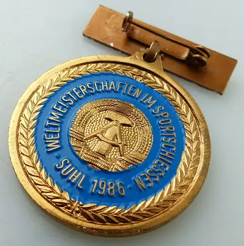 Medaille: Weltmeisterschaftenim Sportschiessen Suhl 1986 Bronzer GST031