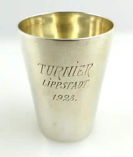 Original alter Schnapsbecher /Wodkabecher aus 800 (Ag) Silber 1928 e1314