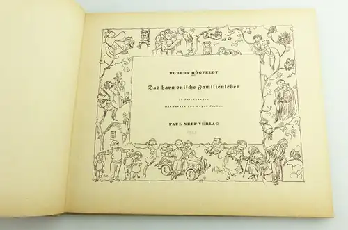 e11439 Original altes Buch Das harmonische Familienleben 40 Zeichnungen 1945