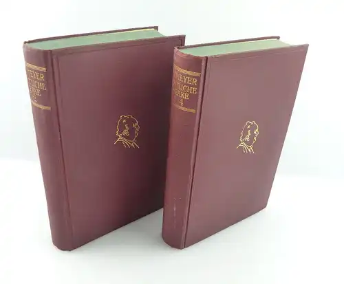 2 Bücher: Conrad Ferdinant Meyer - Sämtliche Werke 1-2 und 3-4 e1254