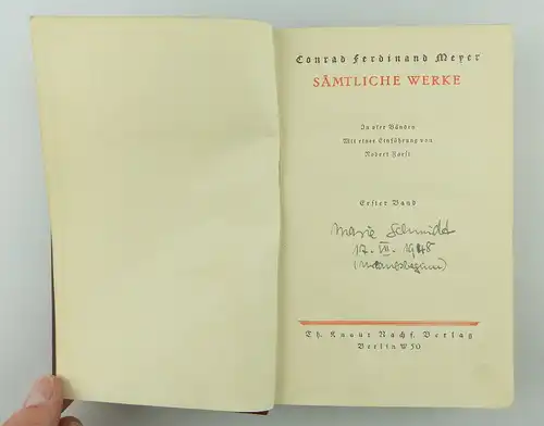 2 Bücher: Conrad Ferdinant Meyer - Sämtliche Werke 1-2 und 3-4 e1254