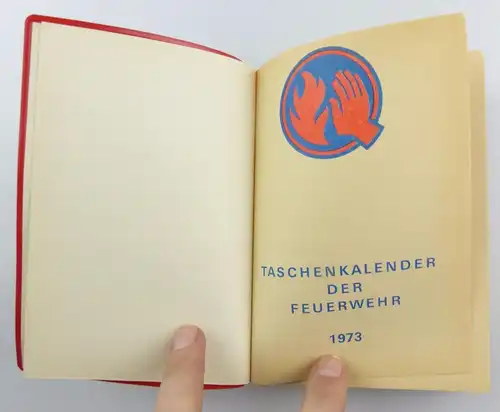 #e5926 Taschenkalender der Feuerwehr 1973 MdI Abteilung Feuerwehr Staatsverlag