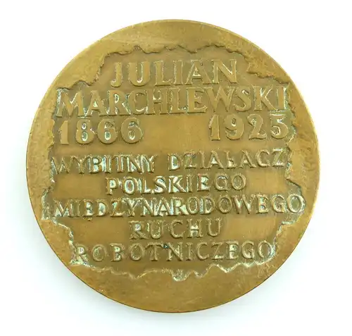 #e4391 Bronze Medaille & Anstecknadel Ludowe Wojsko Polskie - Julian Malchewski