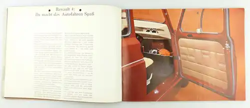 e11830 Original alter Automobil Prospekt Renault 4 Rot
